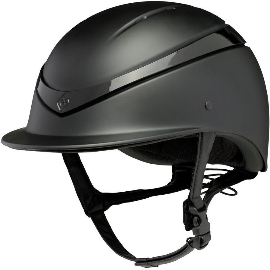 Charles Owen Luna Helmet & Headband - Black Gloss / Black Matt